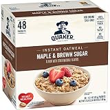 Quaker Instant Oatmeal, Maple & Brown Sugar, Individual Packets, 48 Count
