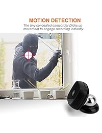 La mini cámara de seguridad es compatible con la detección de movimiento y la visión nocturna, la cámara espía HD 1080P ofrece video y toma fotos, la cámara oculta portátil se puede usar como monitor de mascotas para el cuidado de niños en el hogar