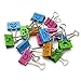 Smiling Binder Clips ,19mm ,Assorted Colors ,40 Clips per Tub (8487)