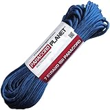 Paracord Planet® USA Made 550 Type III Paracord, 100 Feet - Now Selling Over 200 Parachute Cord Colors! (Blue)