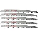 9-Inch Wood Pruning Reciprocating / Sawzall Saw Blades (5 TPI) - 5 Pack