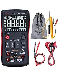 BSIDE   Multímetro digital de rango automático RMS real de voltaje AC DC de resistencia diodo de corriente continua, medidor de continuidad