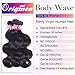 9A Brazilian Body Wave 3 Bundles Virgin Hair 100% Unprocessed Human Hair Remy Hair Bundles Body Wave Brazilian Hair Natural Color 300g By Originea (14/16/18 Inch)
