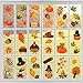 Tifeson Fall Thanksgiving Window Clings - Thanksgiving Decorations Autumn Leaves Window Sticker (74 PCS) - Window Decal Thanksgiving Party Decor