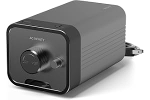 AC Infinity Air Pump One-Outlet Adjustable Oxygen Pump Kit with Tubing, Check Valve, and Air Stone, for Aquariums, Ponds, and Hydroponics Systems