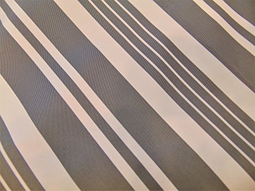 Outdoor Stripe GRAY Waterproof Canvas fabric 60" 600 Denier 100% Nylon Durable Awnings Campers Outdoor Cushions 60" Wide Sold By Yard