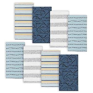 Gerber Unisex-Baby 8-Pack Cotton Flannel Burp Cloths
