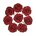 Jing-Rise 50PCS Fake Roses Real Looking Artificial Flowers For DIY Wedding Bouquets Centerpieces Baby Shower Party Home Office Shop Hotel Supermarket Decorations (Dark Red)