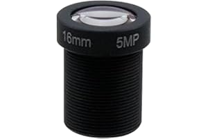 Dahszhi 16mm 5MP Fixed Board Lens, 5MP HD CCTV Security Camera Wide Angle Lens,Standard M12 Screw Connector Camera Replacement Parts