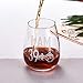HESHS Wine Glass 39 + One Middle Finger 40th Wine Glass for Men Women, Funny Stemless Wine Glass for Friend Wine Lover Turning 40 Perfect Party Decoration Big Capacity Better Sober Up 15Oz