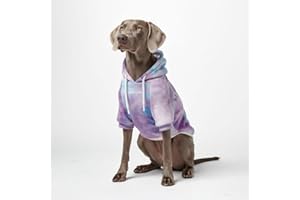 Spark Paws Dog Hoodie – Premium Dog Sweater for Small, Medium, and Large Dogs | Warm Outfits for French Bulldogs, Pitbull, Puppy, Winter Jacket Alternative - 90s Retro Sky Dye - 3XL