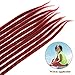 Noverlife 10 Strands 50cm/20″ Burgundy Red Dreadlock Extensions, Single Ended Crochet Synthetic Dreadlocks Accessories, Jamaica Punk Hip-Hop Reggae Hair Braiding Wigs Faux Locs for Fashion Men Womenthumb 4