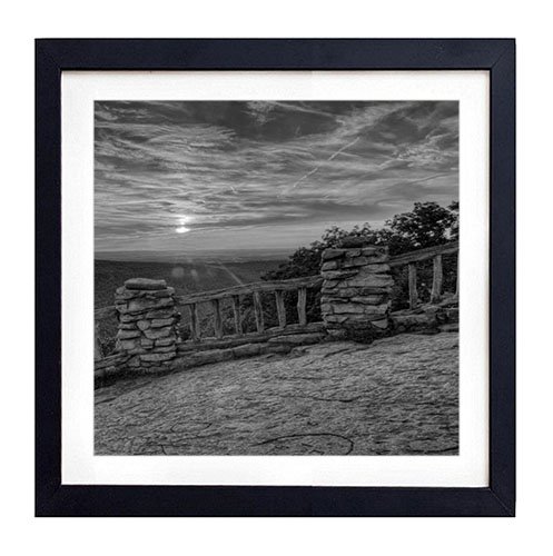 Coopers Rock State Forest, West Virginia - Art Print Black Wood Framed Wall Art Picture For Home Decoration - Black and White 14