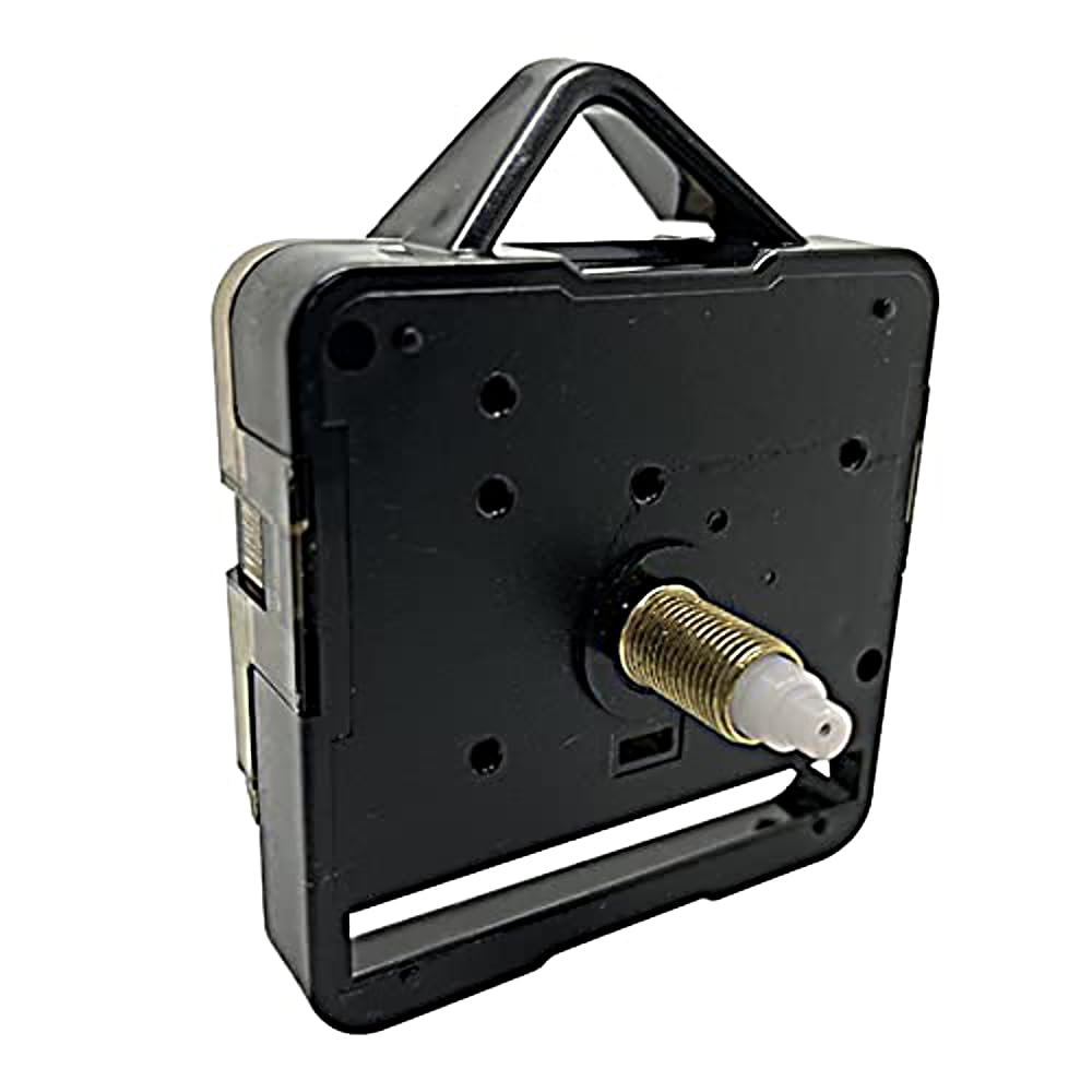 New Quartz Supersweep Silent Clock Mechanisms Battery Powered Replacement Plastic Motor 3.6mm & 5.5mm Hand Holes Wall Clock Repair DIY (Medium - Gold Thread 10mm - Total 17mm)