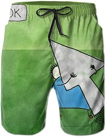 Summer BreathableMale Mouse Cursor Hand Pointer Hourglass FashionPicture Walk Shorts