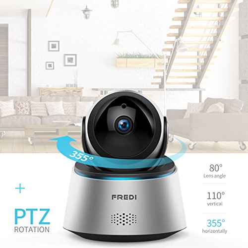 FREDI 1080p Wireless Camera HD WiFi IP Camera for Baby/Elder/Pet/Nanny Monitor, Pan/Tilt, Two-Way Audio & Night Vision(Update Version)