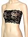 Women's Plus Size Floral Lace Unlined Bandeau Tube Tops Stretchy Strapless See Through Bras