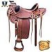 HILASON 16″ Western Horse Saddle Leather Wade Ranch Roping Mahoganythumb 1