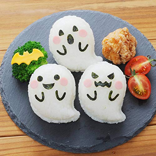 MXY Halloween Ghost Cartoon Rice Mold Little Gourd Shape Rice Ball Bread Maker Creative Sushi Cake Biscuits Sandwich Cookie Tools DIY Bento Kitchen Baking Utensil