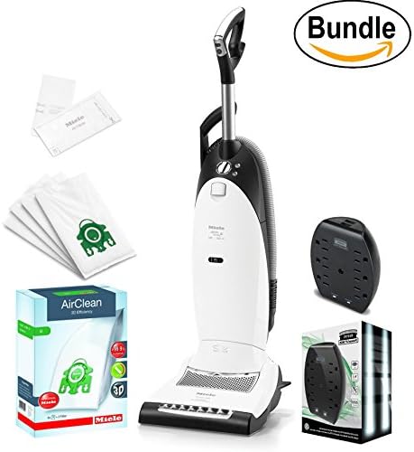 New Miele Dynamic U1 Cat and Dog Upright Vacuum, Lotus White - Corded, ReVIVE Rapid Dual USB 6 Outlet Wall AC Adapter, &amp; 10123230 AirClean 3D Efficiency Dust Bag, Type U, 4 Bags &amp; 2 Filters (Bundle)