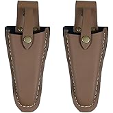 Pruner Holster,Garden Leather Hanging Pouch with Safety Lock for Hanging Pruning Shears for Garden Pruning Pliers Shears Scissors (Brown-2)