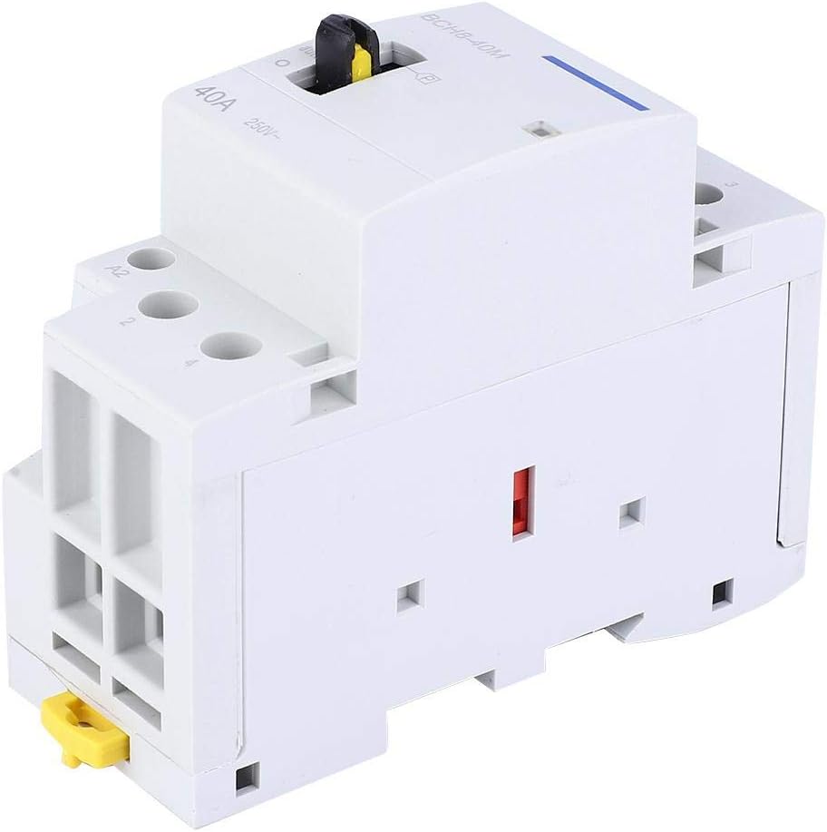 AC Contactor, BCH8-40M 2P 40A 230V Household AC Contactor DIN Rail Mount with Manual Control Switch for Household Applications(2NO) - Image 5