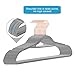 MOGI'S Premium Velvet Hangers - Pack of 50 - Gray - Copper/Rose Gold Hooks - Non-Slip, with Bonus Accessory Bar- Great for Suits, Pants, & Dresses (Gray)