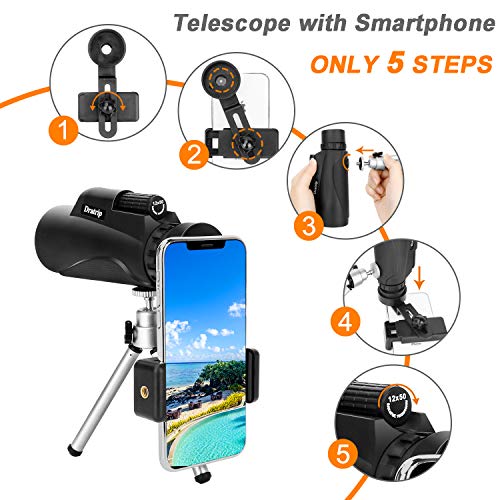 5 Monocular+Telescope+Smartphone+Waterproof+Watching