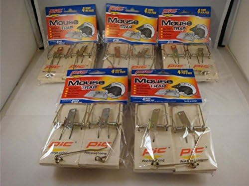 Comixpro Lot Of 20 New Pic Wood Wooden Snap Spring Mouse Trap Rodent Control Traps