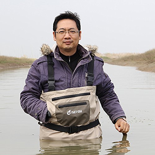 Men's Breathable Fly Fishing Wader, Waterproof Chest Wader With Stocking Foot (XXL)