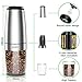 Electric Salt Pepper Grinder Shakers Set, OUSMIN Stainless Steel Gravity Salt Pepper Mill Dust-Proof Adjustable Coarseness Lid and Automatic Operation 6 AAA Batteries Powered (NO INCLUDE)
