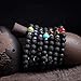 YUGDRUZY 7Pcs Chakra Bead Bracelets Essential Oil Diffuser Bracelets 8mm Natural Lava Rock Stone Stretch Bracelet Men Women Yoga Anxiety Bracelet