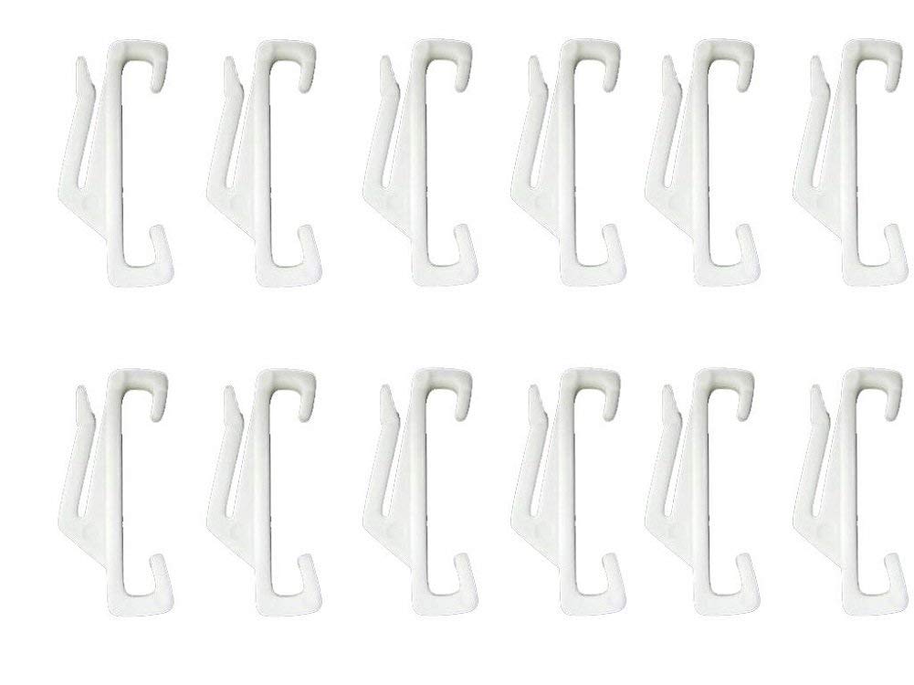 Merriway BH03707 (100 Pcs) Curtain Track Rail Gliders Hooks to fit Harrison Drape Track - Pack of 100 Pieces