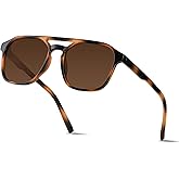 ANDWOOD Trendy Aviator Polarized Sunglasses Men Women Square Stylish Frame Sun Glasses