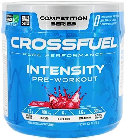 CrossFuel Intensity Pre-Workout Powder, Fruit Punch, 235g