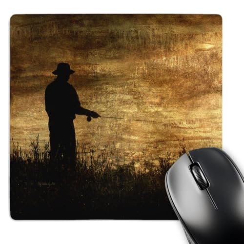 3dRose LLC 8 x 8 x 0.25 Inches Mouse Pad, a Day of Fishing (mp_21800_1)