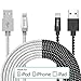 Apple MFI Certified Lightning to USB cable, iDaye Nylon Braided 8 pin Super Long iPhone Charger Cord, Compatible with iPhone X/8/8plus/7/7plus/6plus/5/SE iPad and iPod 7(Silver&Black 3 m/10 ft)