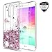 LeYi LG K20 V Case,LG Harmony/LG K20 Plus/LG Grace LTE/LG LV5 Case with Tempered Glass Screen Protector,Liquid Glitter Sparkle Girl Women Cute Clear TPU Protective Case for LG K10 2017 ZX Rose Gold