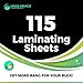 Laminating Pouches for Thermal Laminator Machine (8.5 x 11 Inches, 3 Mil Thick, 115 Sheets) Clear Films for Laminators - Photo Safe & Perfect for Home, Office, or Classroom