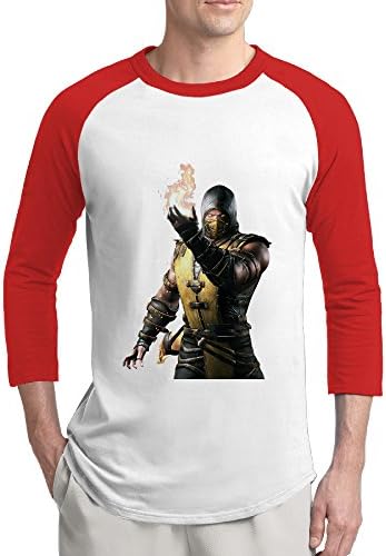 ReBorn Mortal X Kombat Men's Custom Raglan Tshirt Red