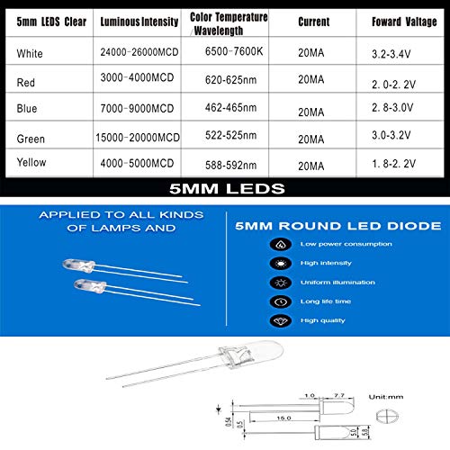 4 Lights+Emitting+Assortment+Arduino+300+Pack