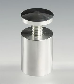 Amazon Com Set Of Eight 1 1 4 X 1 1 2 Inch Polished Silver Aluminum Standoff Screws Hardware For Two Signs To Mount Heavy Sign Panels Business And Store Sign Holders Office Products