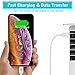 NNICE Phone Charger 10Ft Cable with Plug, UL Certified Dual USB Wall Charger Adapter and 10 Foot Long Fast Charging Sync Cord Compatible with Phone XS/XS Max/XR/X/ 8/7/ 6/ 6S Plus, 5S/ SE(4 in I)