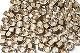 LTWFITTING 3/8-Inch Brass Compression Cap Stop Valve Cap,Brass Compression Fitting(Pack of 60)