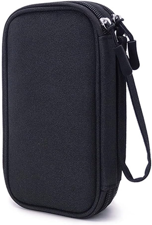 Jlyifan Travel Case Diabetic Supplies Organizer for Test Strips, Lancets, Needles, Lancing Device, Glucose Meter, Alcohol Wipes, Insulin Pens, Syringes, Diabetes Testing Kit Storage Bag (Black)