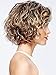 ELIM Short Blonde Wigs for White Women Curly Wavy Synthetic Female Hair Wig Full Wigs with Wig Cap Z118