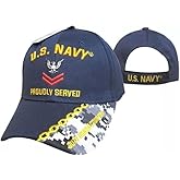 Blue US Navy PO2 Petty Officer 2nd Second Class Hat Ball Cap Veteran Military (Officially Licensed by The US Navy)