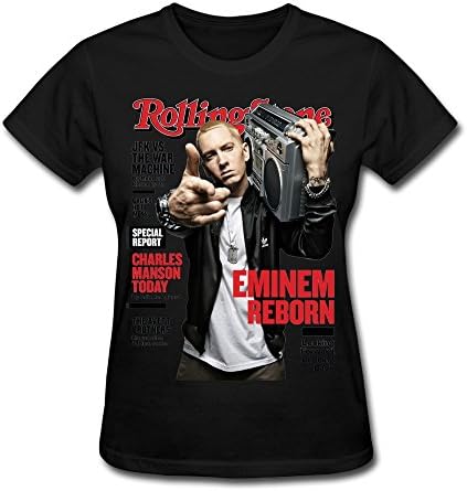 YIYT Women's Eminem Marshall Bruce Mathers III T-Shirt - XS Black