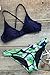 CUPSHE Women's Printing Padding Bikini Set Swimsuit (L, Peacock Printing)