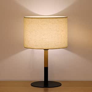 HAITRAL Bedside Table Lamp - Simple Nightstand Lamp with ...